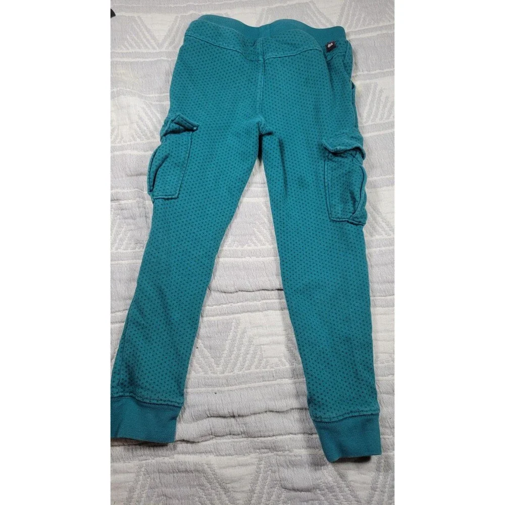 Tea Collection Girls Size 6 Teal‎ Dot Print Cargo Leggings Pants 100% Cotton
